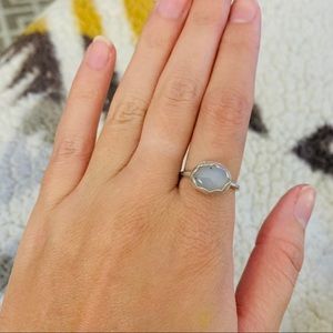 .925 sterling silver Montana agate stone size 5